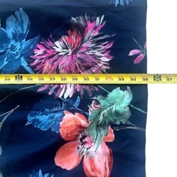 New Trina Turk Cold Shoulder Floral Navy Sheath Dress Size 2 - Picture 11 of 11